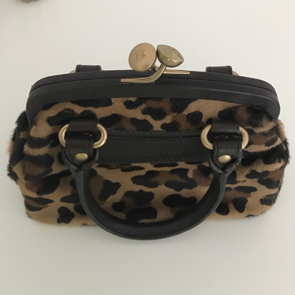 vintage celine leopard purse