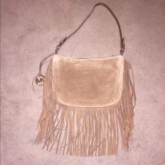 SOLD NEW MichaelKors Fringed Suede purse - Picture 2 of 4