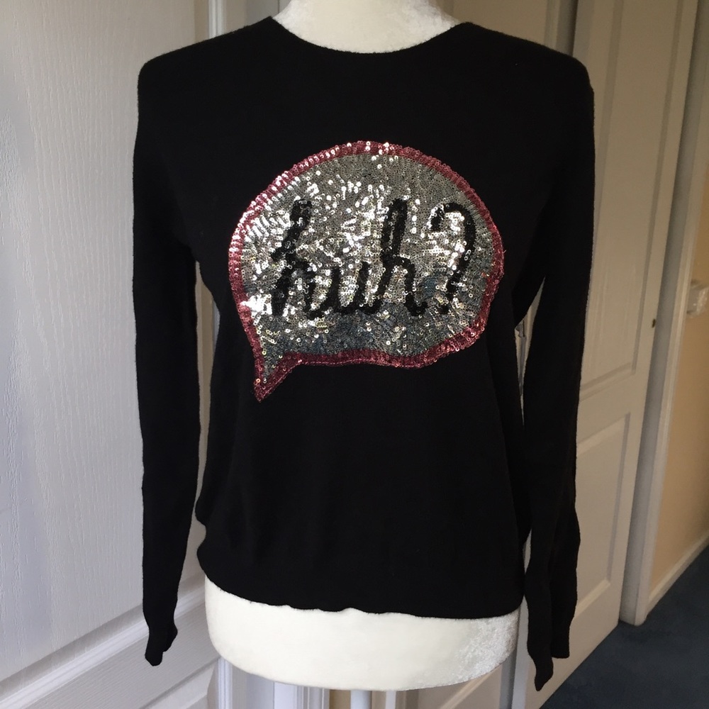 NEW 'Huh?' Sweater Top (Size L)