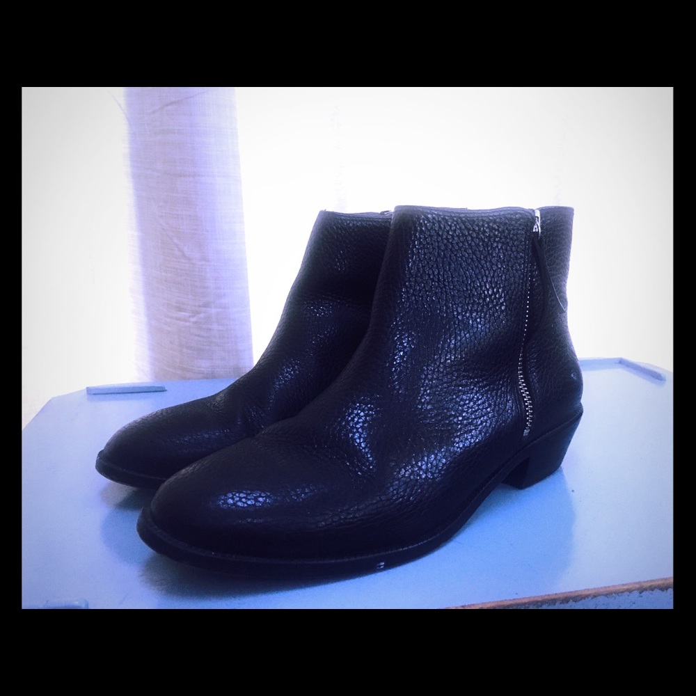 J.Crew Frankie Tumbled Leather Ankle Boots 9.5