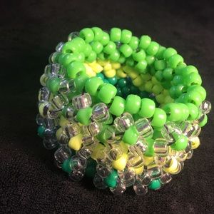 Green Multicolor Kandi Cuff