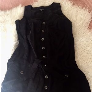 Bebe silk long tie tank top