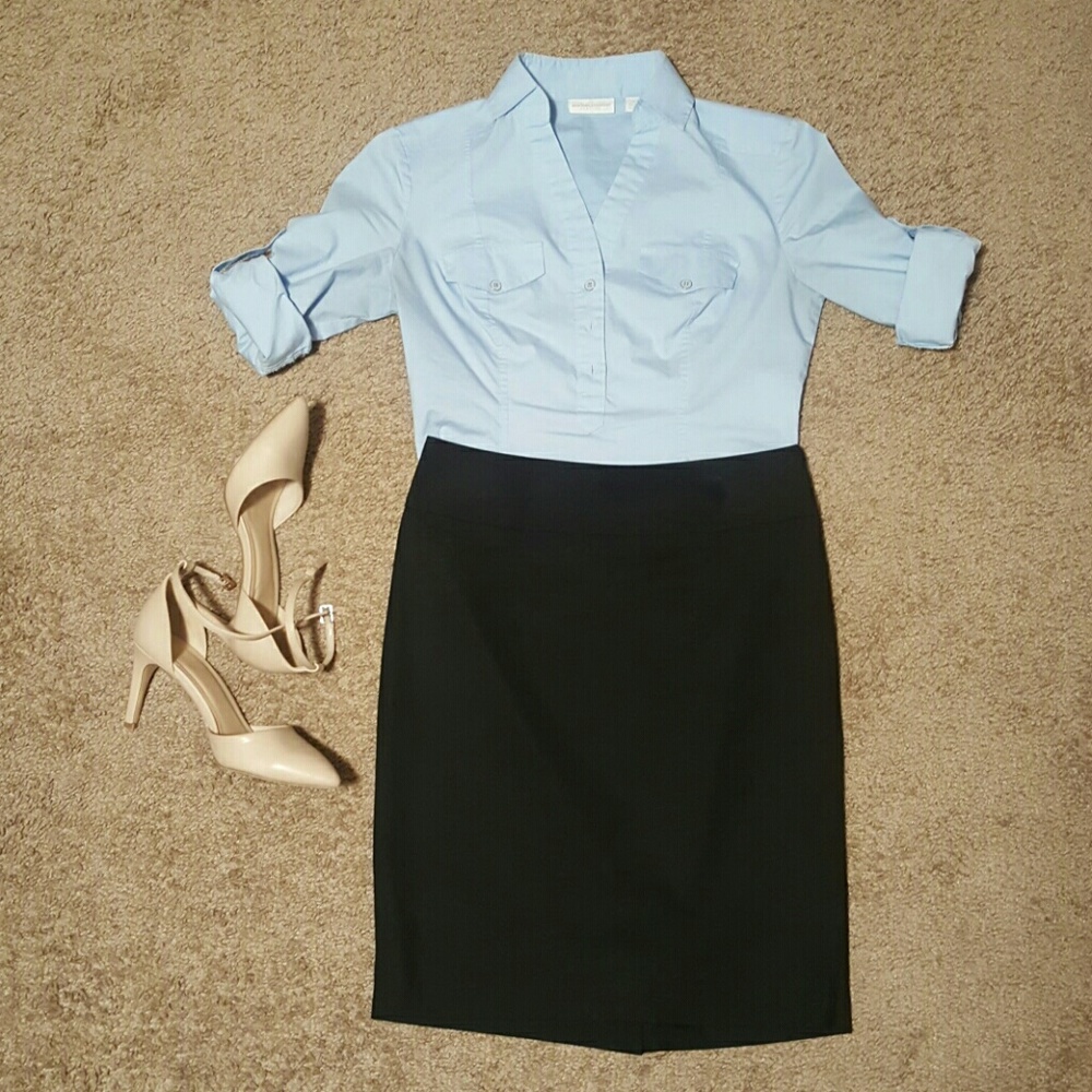 2p black The Limited business pencil skirt