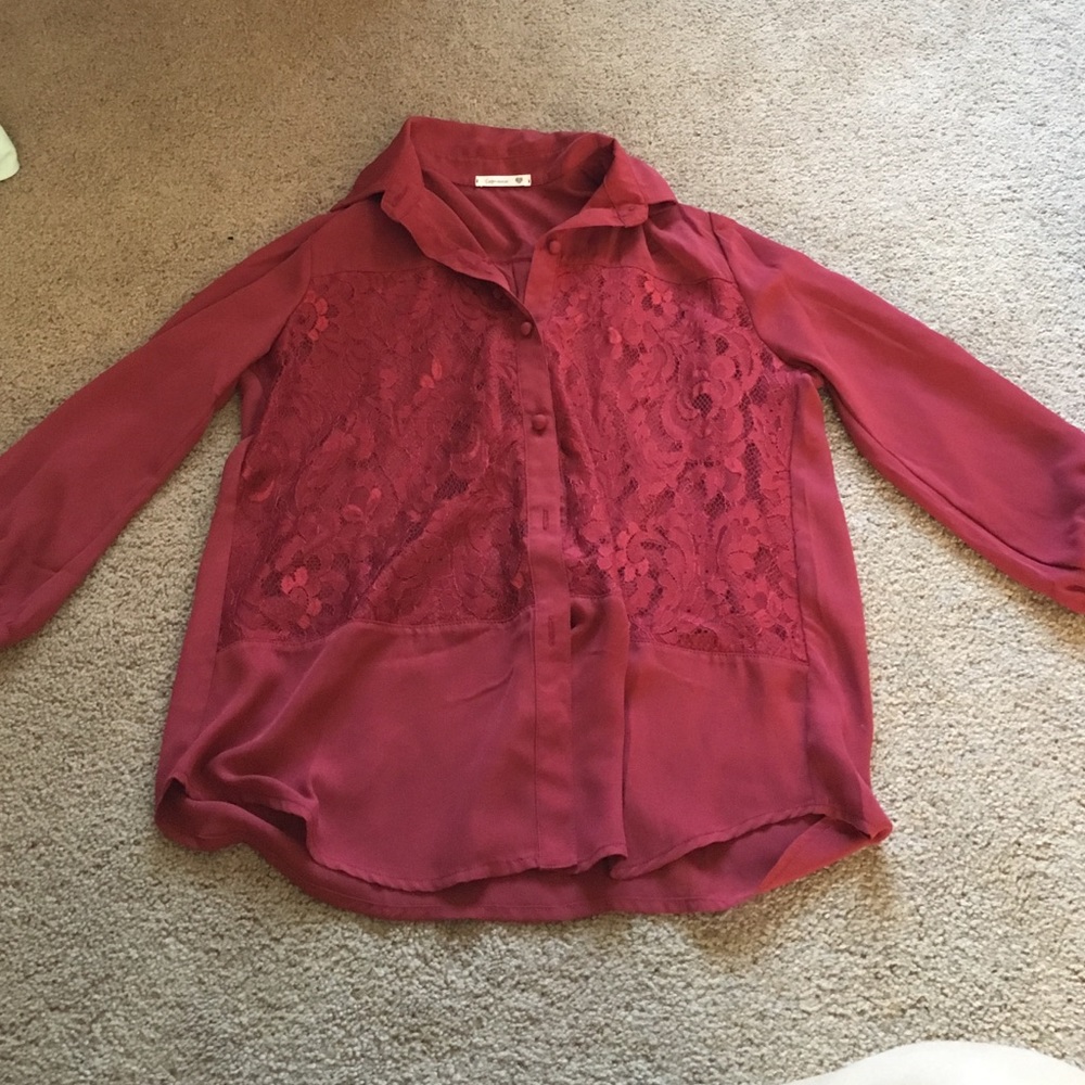 Small red blouse