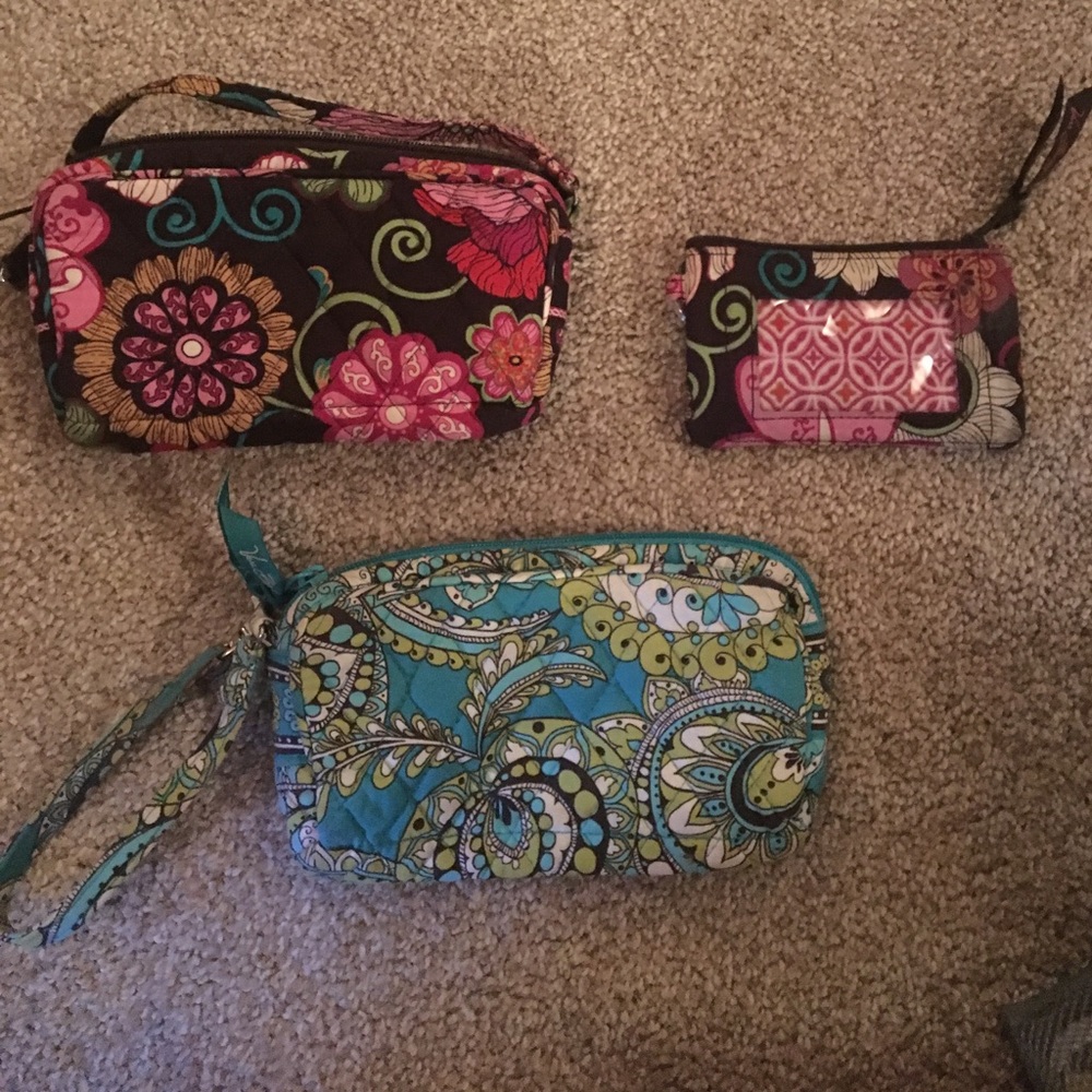 Vera Baradley wristlets and wallet bundle