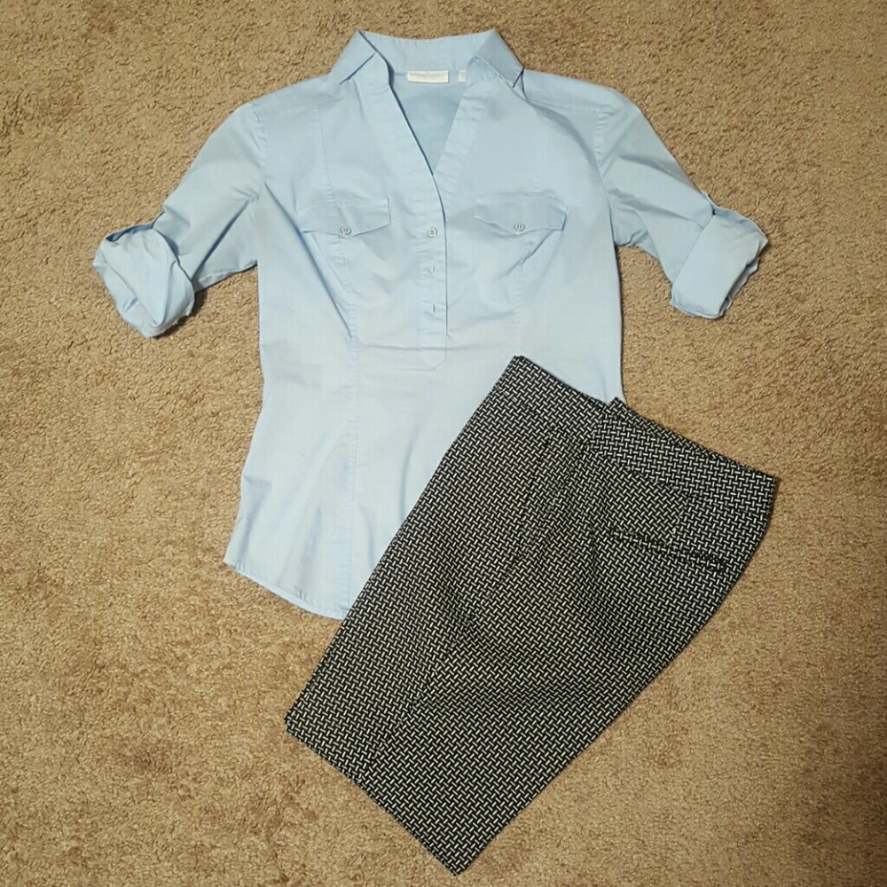 Black and white Express Columnist  ankle pants