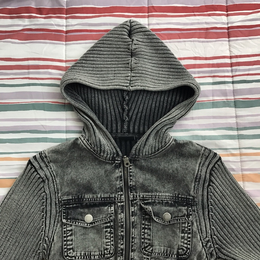 East Side/West Side Jean/Fabric Jacket FADED BLACK