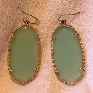 Danielle gold earrings in chalcedony