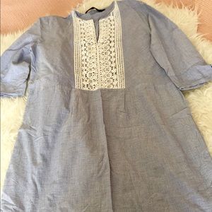 Zara embroidered dress size m