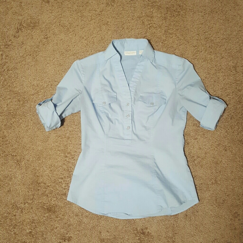 Light blue XS New York and Company button up