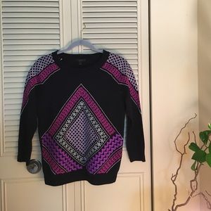 J. Crew Embroidered 3/4 Tippi Sweater