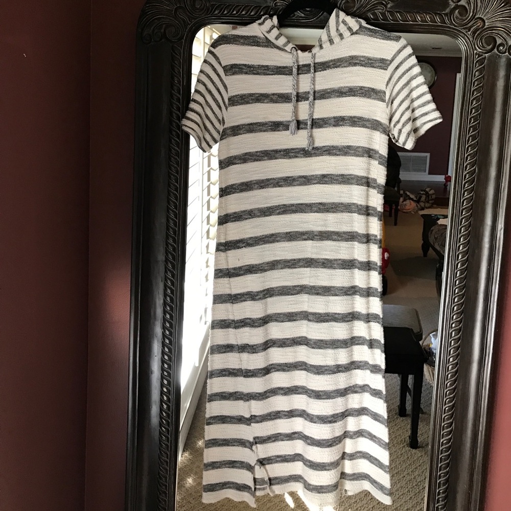 Stripy sweater dress