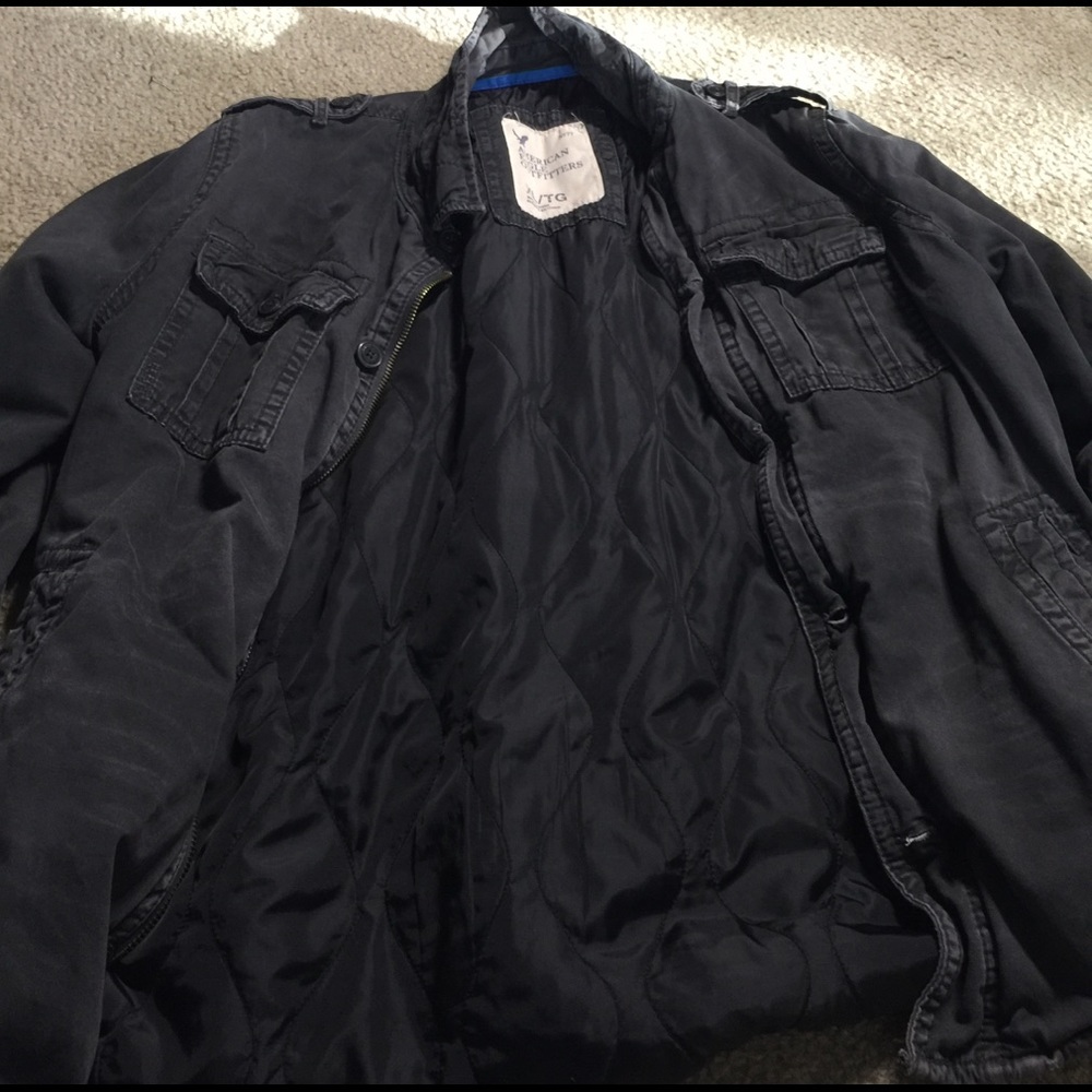 Military black jacket American eagle