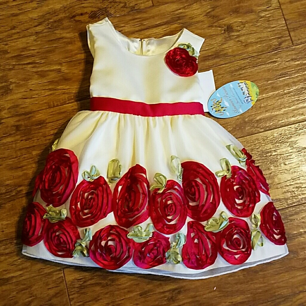 Girls flowered formal dress