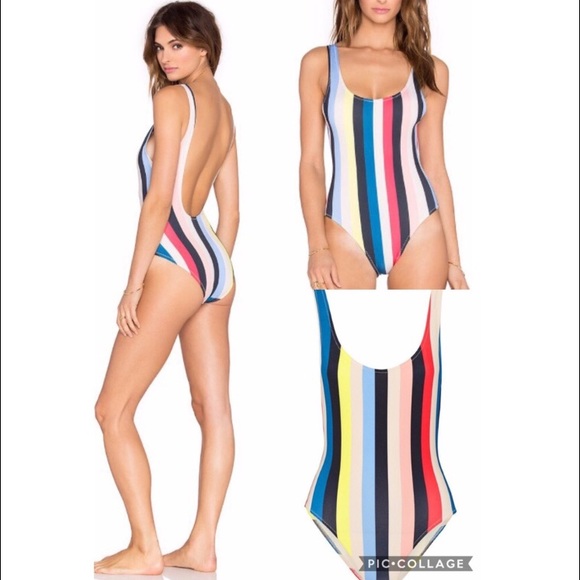 ❗️1 LEFT❗️Boutique • Striped one piece swim suit - Picture 3 of 7