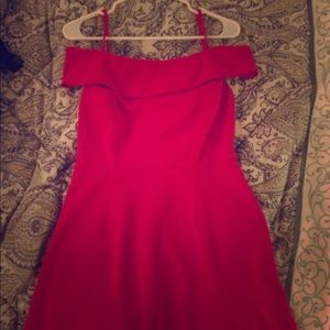 Red Off the Shoulder Dress