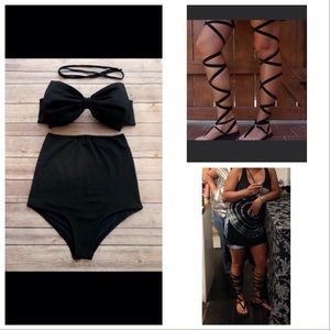 Swimsuit plus gladiator flip flops bundle