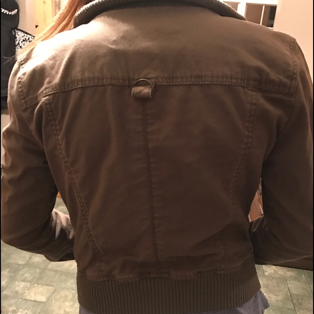 Olive Green Nort Military Style Jacket - Picture 3 of 3