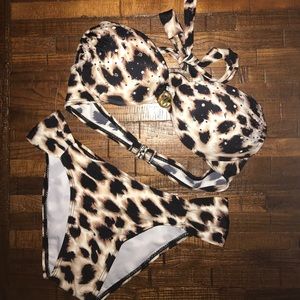 BNWT Cheetah Print Push-up Bikini