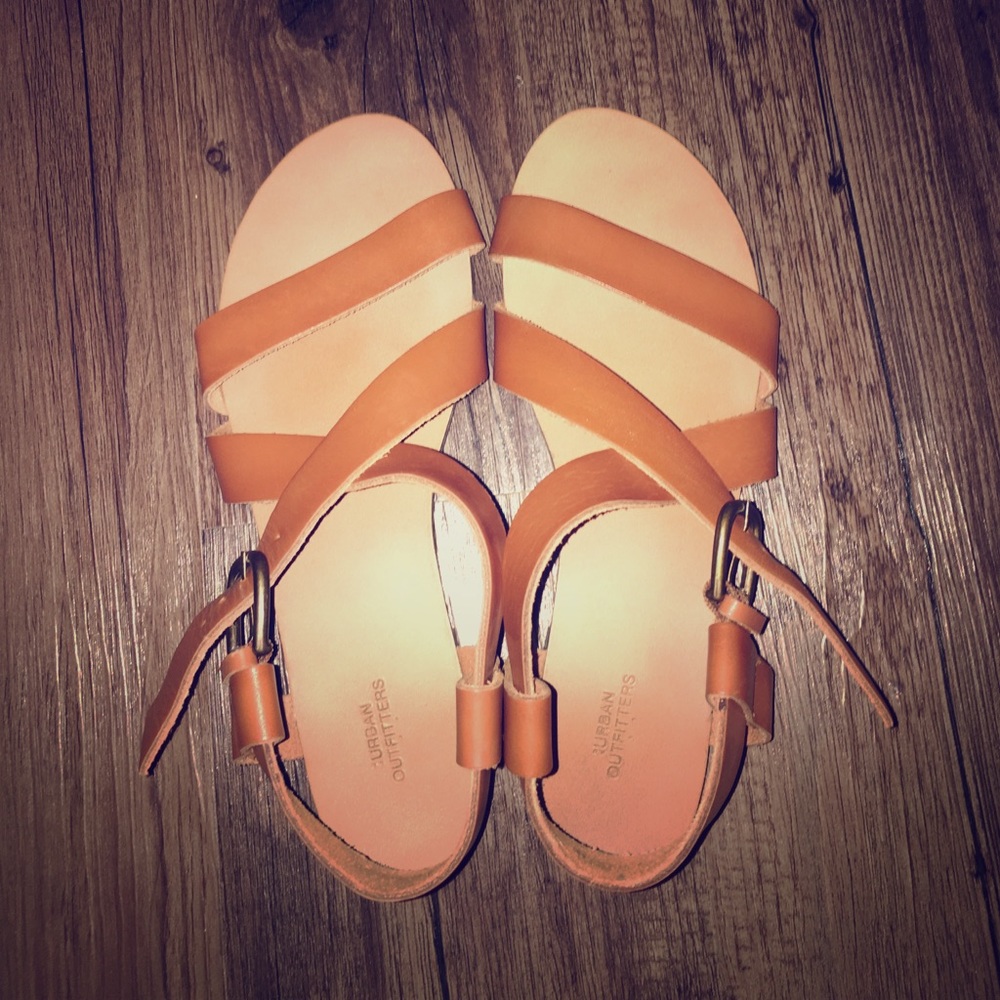 Brown Urban Outfitters Neutral Sandals ❤️