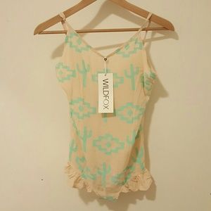 NWT wildfox mini cactus romper bodysuit