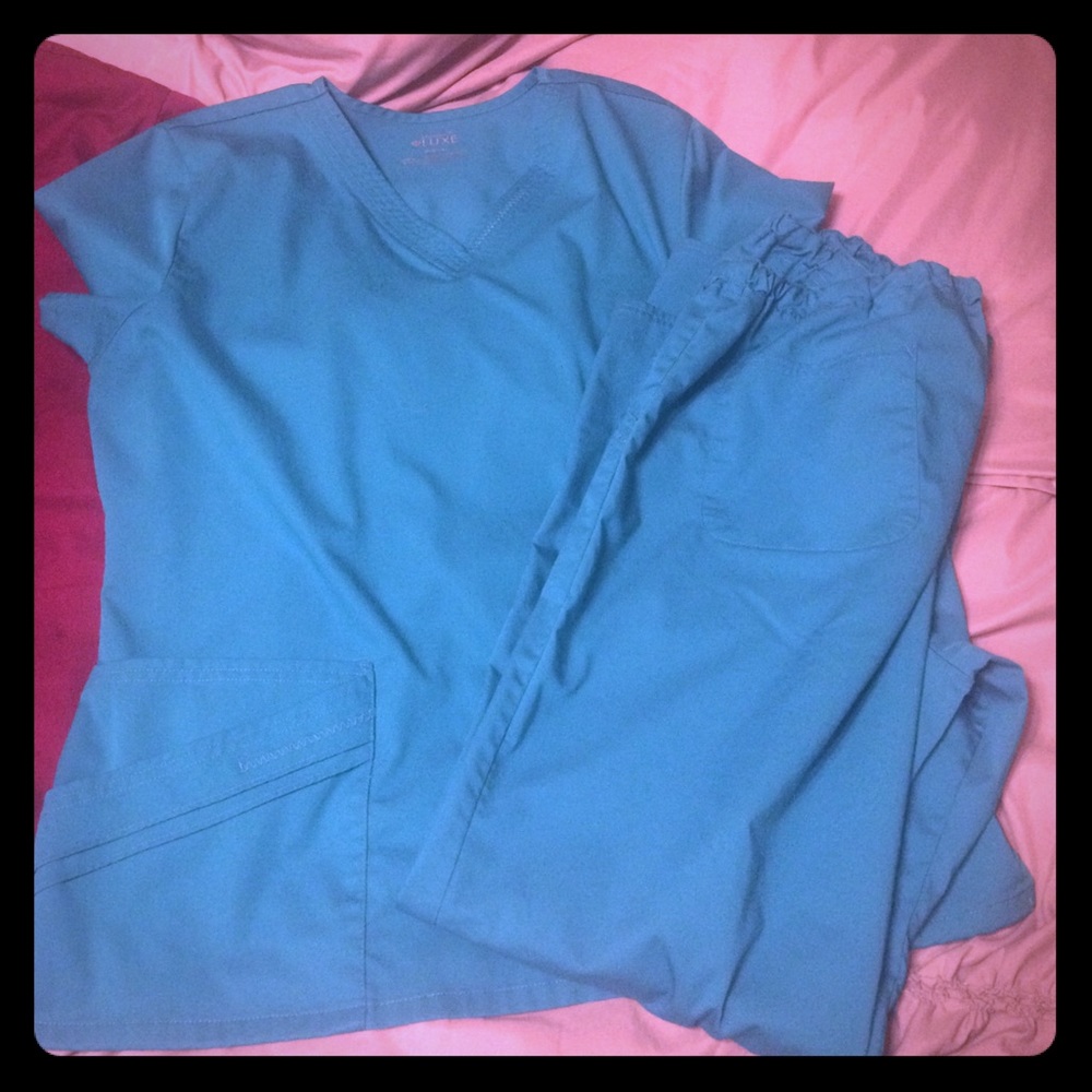 Teal scrubs