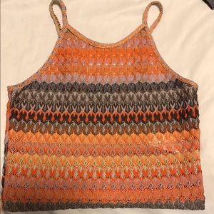Topshop Patterned Crop Top