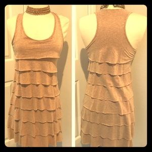 Kenneth Cole NY Gold Layered Mini Dress