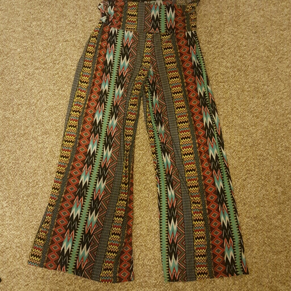 Aztec silk pants