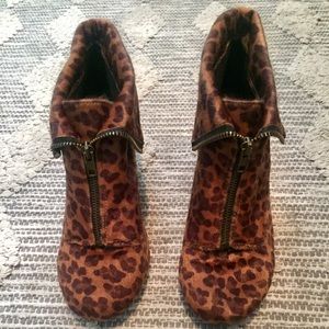 Lightly Worn • Sugar Brand Faux Cheetah Booties