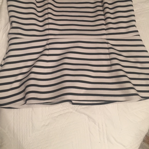 Apt. 9 Tops - Black & White Striped Peplum Top Apt. 9 Tops - Black & White Striped Peplum Top