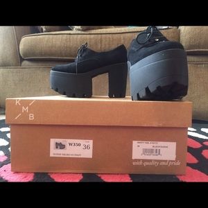 KMB Chug a Lug suede platform shoes size 36