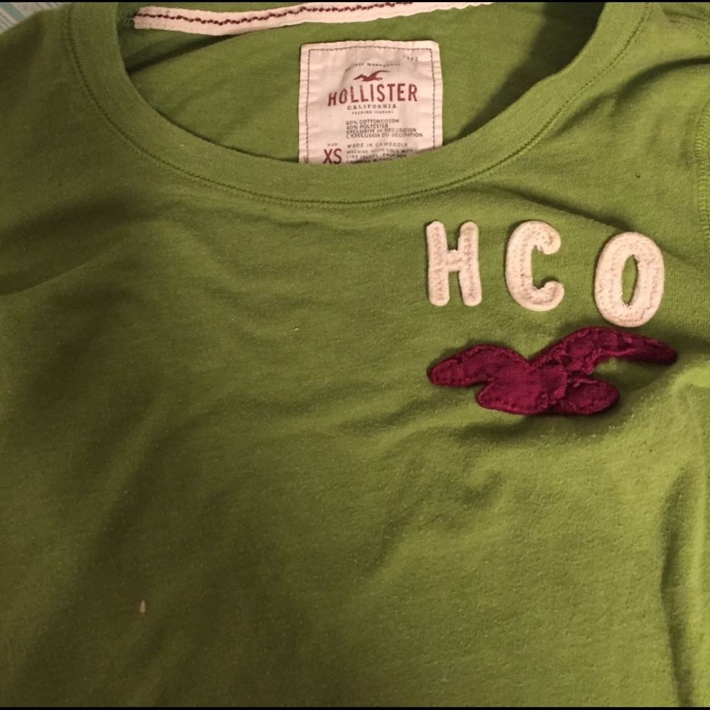 Green XS long sleeve hollister shirt