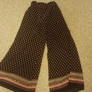 Black sheer Wide leg Dress Pant