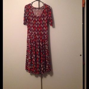 LuLaRoe Nicole Dress - Size L (EUC)