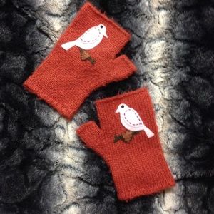 Free People Bird🦅Print Fingerless Gloves