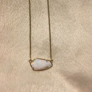 Cami necklace in white Kyocera opal