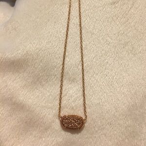 Elisa necklace in rose gold Drusy