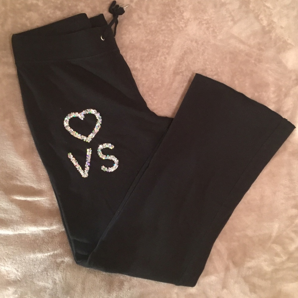 🎉SALE🎉 Victoria's Secret Black Sequin Sweatpants