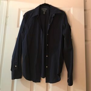 NWOT Ralph Lauren navy oxford button down szM