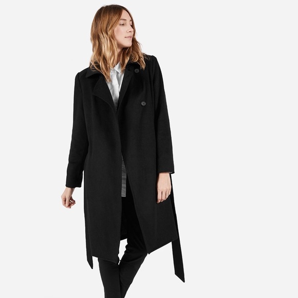 everlane wool trench