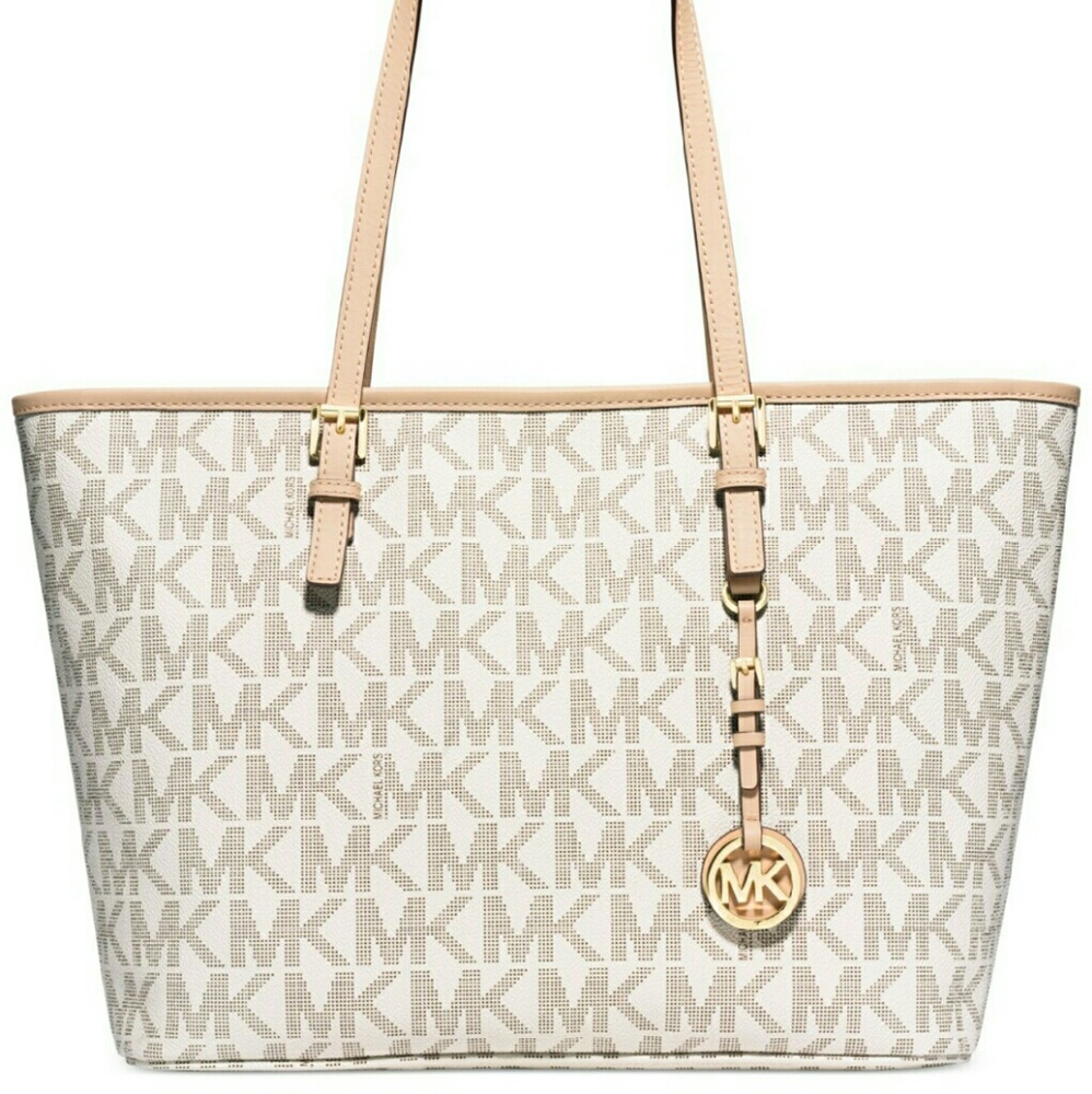 Michael Kors Jet Set Vanilla Medium Travel Tote