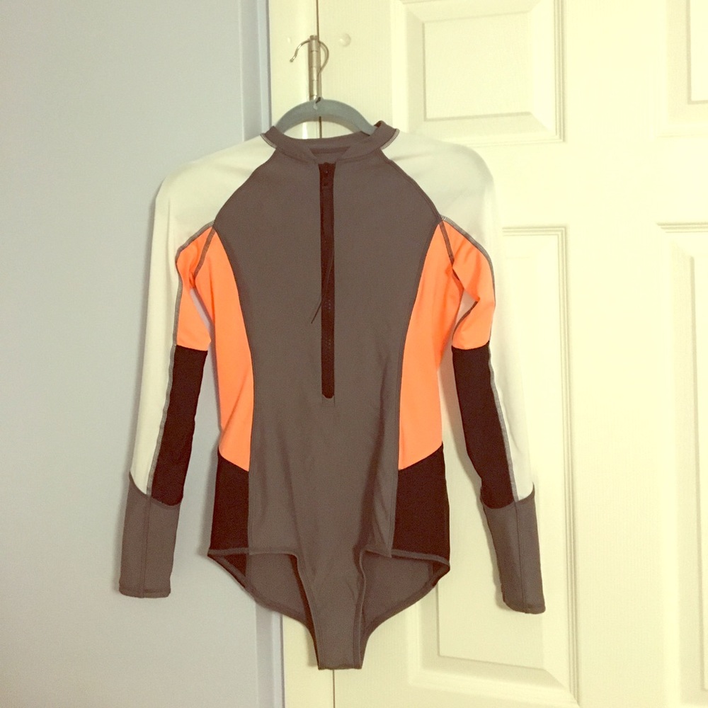 Long sleeve one piece bathing suit h&m