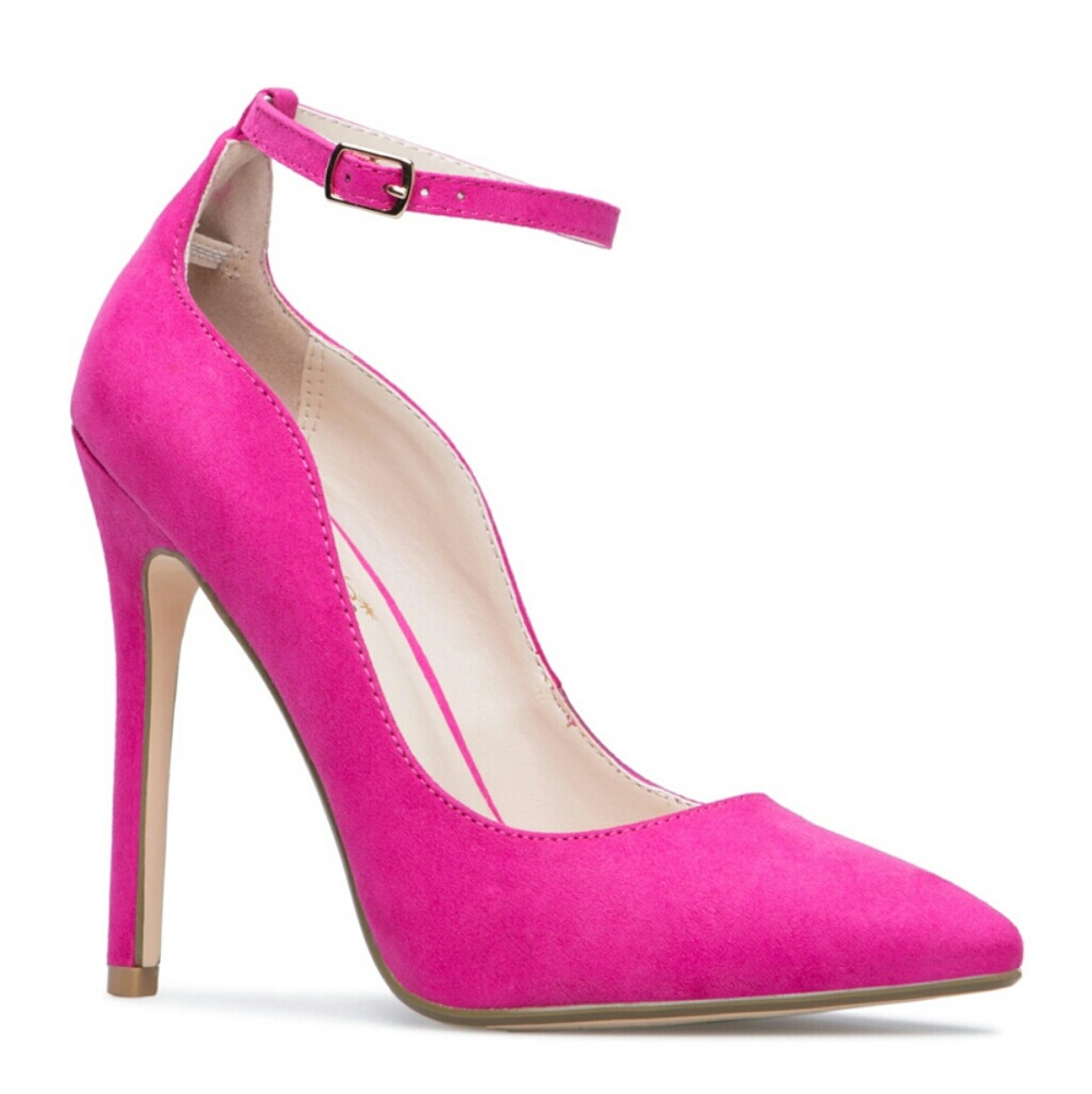 Never worn pink ankle strap pumps
