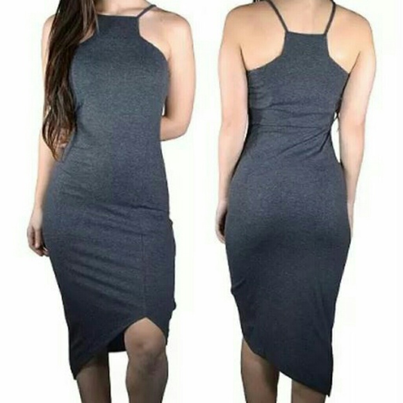 Express Cut In Cami Dress [Gray] - Picture 2 of 5