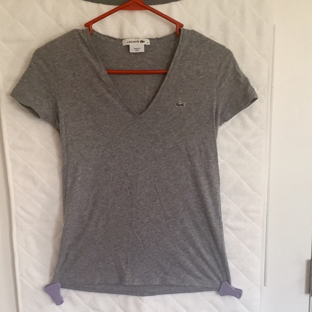 Lacoste Short Sleeve Shirt- Gray Sz 34