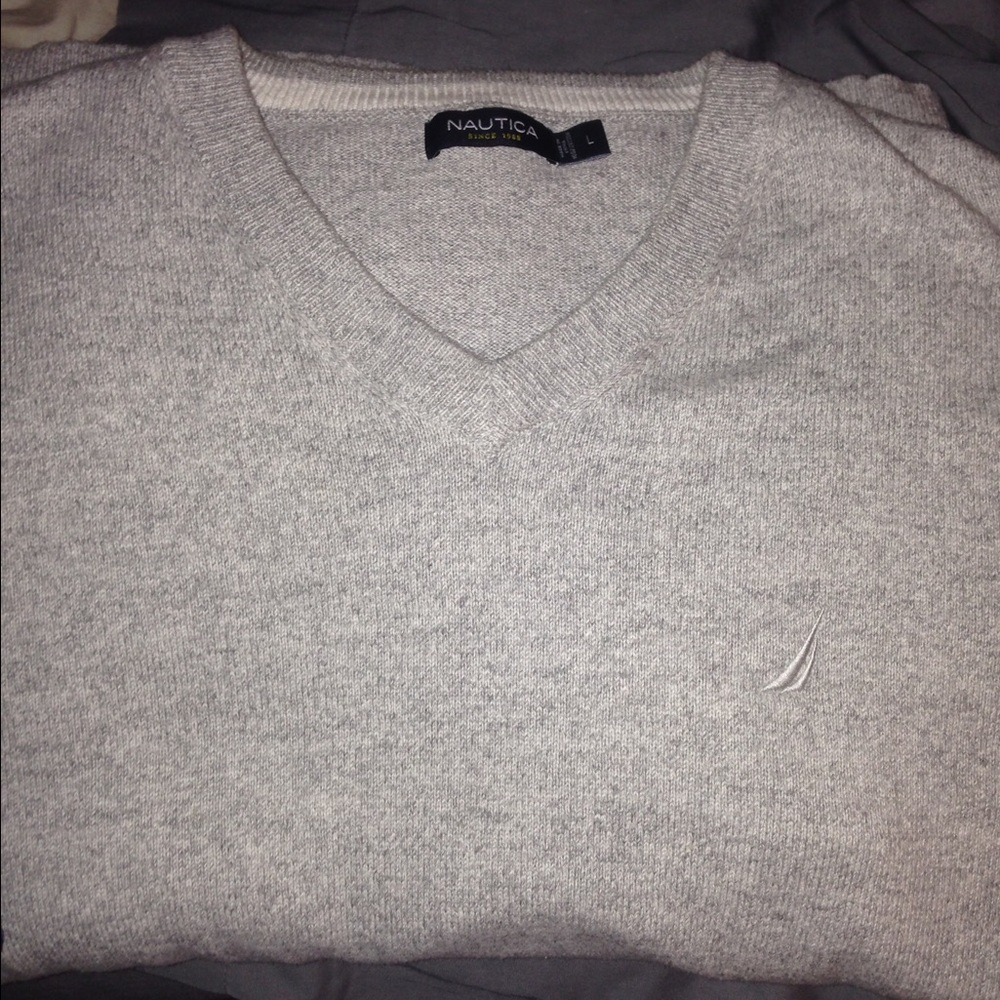 Nautica(gray) vneck sweater