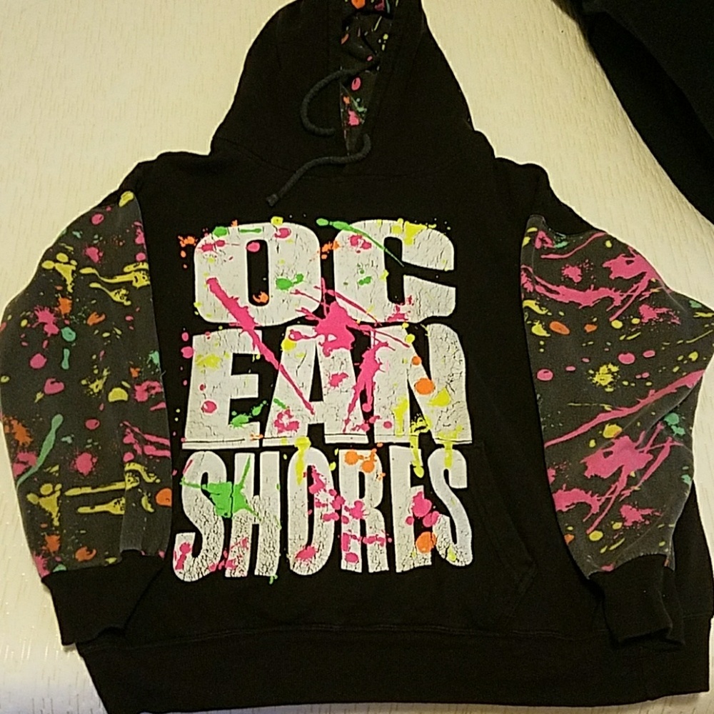 Ocean shores paint splatter sweatshirt