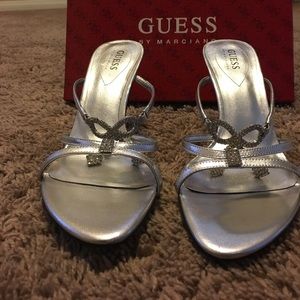 Silver Guess heels.