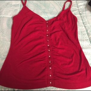 Red wet seal tank top